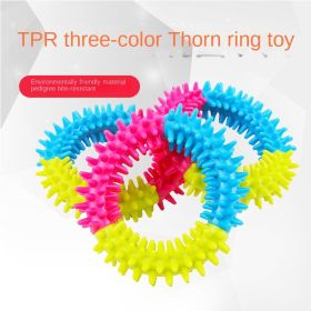 Tri Color Rubber Dog Chew Ring