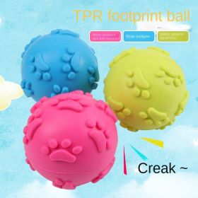 TPR Dog Squeaky Footprint Ball Toy