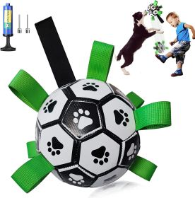 Interactive Dog Football Toy With Tug Ring