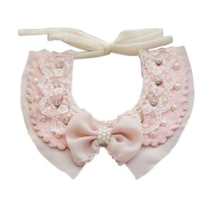 Pink Pearl Bowknot Pet Collar