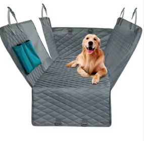 Pet Car Seat Cover Waterproof Durable Pet Hammock Car Rear Seat Cover (Option: Gray-XL)