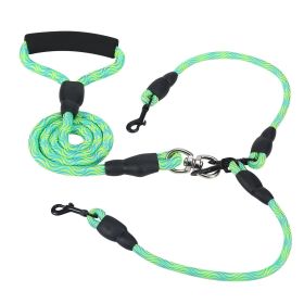 No Tangle Double Dog Leash (Color: Green)