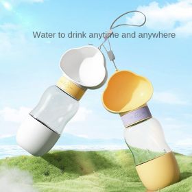 Portable Dog Water Bottle Dispenser (colour: Common to cats and dogs, size: Cloud purple trumpet -350ml)