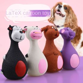 Latex Squeaky Dog Toy (Color: Brown puppy)