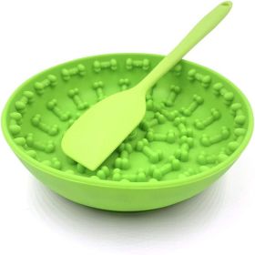 Silicone Slow Feeder Dog Bowl (select: BD055-green)
