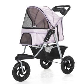 Three Wheel Pet Jogger Stroller (Color: lavender)