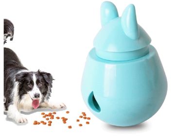 Interactive Dog Tumbler Treat Toy (Color: Blue)