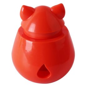 Interactive Dog Tumbler Treat Toy (Color: Red)