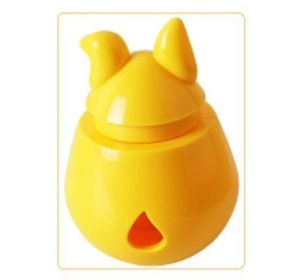 Interactive Dog Tumbler Treat Toy (Color: Yellow)