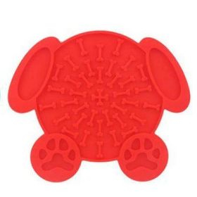 Dog Lick Mat Slow Feeder (Color: Red)