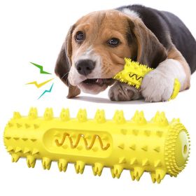 Rubber Dog Toothbrush Chew Toy (Color: Yellow)