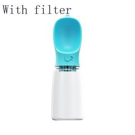 Pet Outdoor Portable Water Bottle (style: 550ML, Color: Blue With filter)