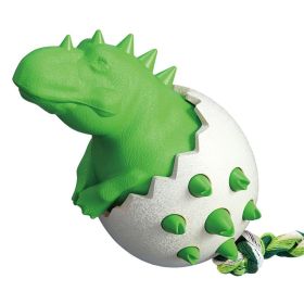 Interactive Rubber Dog Toothbrush Chew Toy (Color: Dinosaur Green)