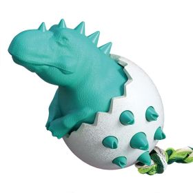 Interactive Rubber Dog Toothbrush Chew Toy (Color: Dinosaur Blue)