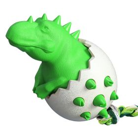 Dinosaur Egg Dog Toothbrush Chew Toy (Color: Green)