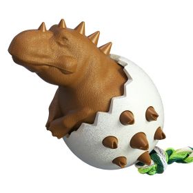 Dinosaur Egg Dog Toothbrush Chew Toy (Color: Chocolate)