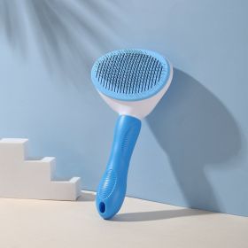 Stainless Steel Pet Hair Comb (Color: Blue)