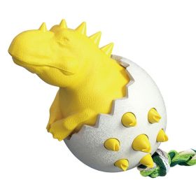Interactive Rubber Dog Toothbrush Chew Toy (Color: Dinosaur Yellow)