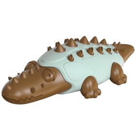 Interactive Rubber Dog Toothbrush Chew Toy (Color: Crocodile Coffee)