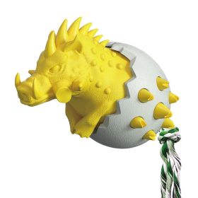 Interactive Rubber Dog Toothbrush Chew Toy (Color: Pig Yellow)