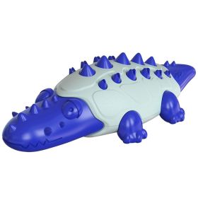 Interactive Rubber Dog Toothbrush Chew Toy (Color: Crocodile Dark Blue)