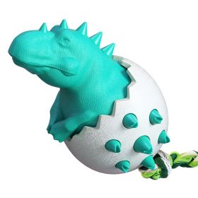 Dinosaur Egg Dog Toothbrush Chew Toy (Color: Blue)