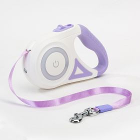 LED Retractable Dog Leash (Color: Purple, size: 5M)