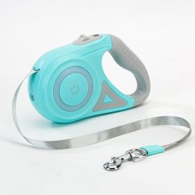 LED Retractable Dog Leash (Color: Green, size: 5M)