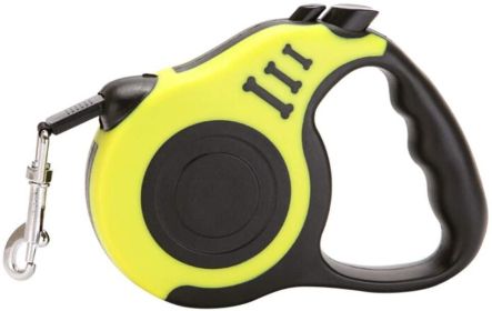 Retractable Dog Leash With Lock (Color: Yellow)