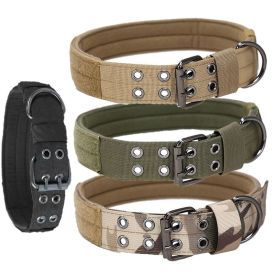 Heavy Duty Dog Collar With D Ring (colour: black, size: L)