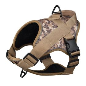 Reflective Tactical Dog Harness (Specification (L * W): L, colour: Yellow camouflage)