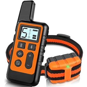 Waterproof Remote Dog Training Collar (Color: Orange)