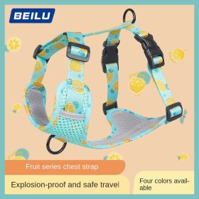 Reflective Heavy Duty Dog Harness (Specification (L * W): S, colour: Lake blue)
