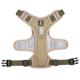 Reflective No Pull Dog Harness (Specification (L * W): S, colour: Khaki)