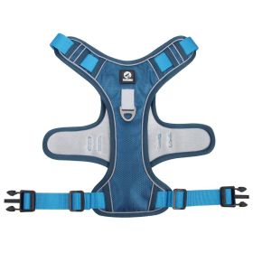 Reflective No Pull Dog Harness (Specification (L * W): S, colour: Lake blue)