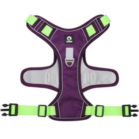 Reflective No Pull Dog Harness (Specification (L * W): XL, colour: purple)