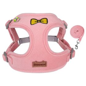 Reflective Dog Vest Harness Set (Specification (L * W): M, colour: powder)