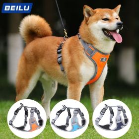 Breathable Reflective Dog Harness Vest (Specification (L * W): S (6-12 kg), colour: orange)