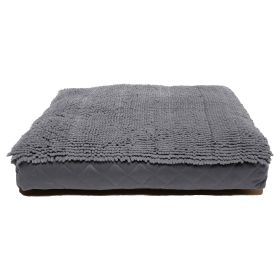 Rectangle Dog Bed Medium Brown (Color: Cool Grey, size: Extra Large)