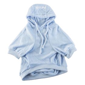French Terry Dog Hooded Sweater (size: large)