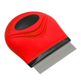 Flea And Tick Grooming Comb (Color: Red)