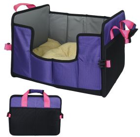 Folding Travel Dog Bed (Color: Purple, size: small)