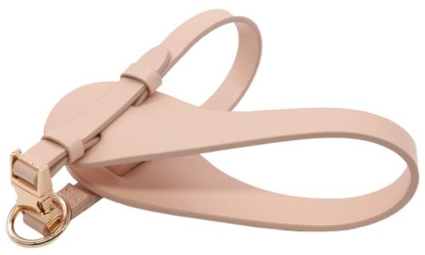 Designer Leather Dog Harness (Color: Pink, size: large)