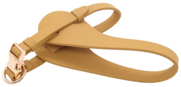 Designer Leather Dog Harness (Color: Apricot, size: large)