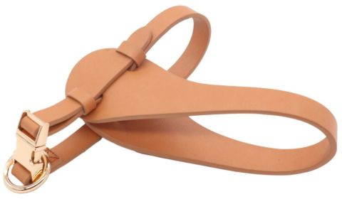 Designer Leather Dog Harness (Color: Brown, size: large)