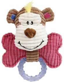 Plush Puppy Toy (Color: Pink / Brown)