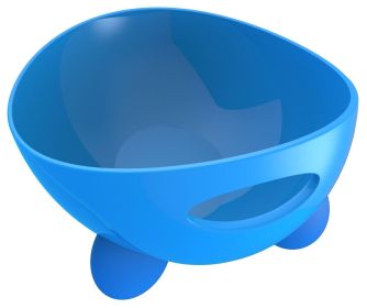 Tilted Dishwasher Safe Dog Bowl (Color: Blue)