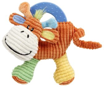 Plush Puppy Teething Toy (Color: Orange / Green / Yellow)