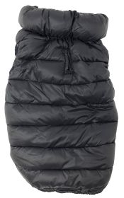 Quilted Thermal Dog Jacket (Color: Black, size: X-Large)