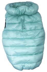 Quilted Thermal Dog Jacket (Color: Aqua, size: X-Small)